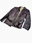 Vtg 1930s 1940s Sportclad Pony Horsehide Aviator Motorcycle Jacket Brown Work