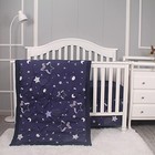  3 Piece Crib Bedding Set For Baby Boys Girls  Classic Nursery Star Navy