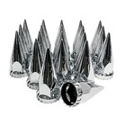 20 Pack Spike Lug Nut Covers  33mm By 4-3 4  Thread On Chrome Spike Nut Cover 