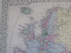 1867 Antique Color Map     Europe  Showing Political Divisions