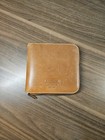 Vntg Coach Leatherware Brown Leather Carry Case Wallet For Dvd   Blu-ray Discs
