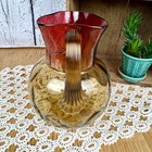 Antique Vintage Amberina Glass Pitcher New England Glass Co   Late 1800s