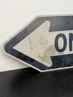 Vintage One Way Road Sign 36x12 Aluminum Reflective Traffic Arrow Street Sign
