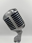 Vtg 1960 s Shure 55s Dynamic Microphone W  Desk Stand Tested Old School Audio