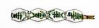 Vintage Rare Signed Kay Denning Wide Green   White Enamel Fish Bracelet