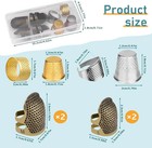Zmaagg Thimbles For Hand Sewing  8 Pcs Sewing Thimble Kit  Metal Finger Protecto