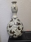 Old Chinese Cizhou Kiln Vase White And Black Glaze