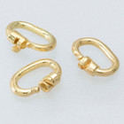 14k Solid Gold Link Lock Jump Ring Charm Pendant Secure Holder Connector One