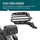 Sissy Bar Luggage Rack For Fat Bob Low Rider Sport Glide 2018-2024 Black