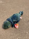 Ty Beanie Baby - Rainbow The Chameleon  dark Blue   9 Inch  - Mwmts Stuffed Toy
