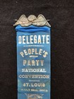 1896 People s Party  Mn  Delegate Ribbon For Saint Louis National Convention