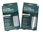 2x Careus Silicone Scar Sheets Transparent Self-adhesive 8 Large Sheets 1 5x3in