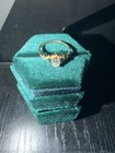 14k Yellow Gold Round Clear Diamond Engagement Ring Size 7 In Velvet Box