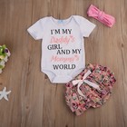 Baby Girl s 3pcs Outfits Set Headband Tops Pants Infant Romper Clothes Newborn