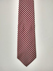 Brooks Brothers Makers Geometric Foulard Silk Tie Silver red blue Euc