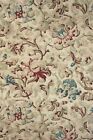 Fabric Antique French Large Cretonne Faded Floral Printed Cotton Panel C1880 