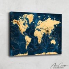 Geography Wall Art Framed World Map Wall Decor Large Bedroom Decor For Men