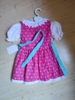 Children s Dirndl With Apron Cotton Deer Dirndl For Girls Pink