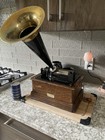 Edison Home 2 4 Minute Phonograph Model D With Horn  And 1 Song Cylinder