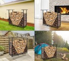 Honest Outfitters 4ft Firewood Rack Outdoor  Adjustable Heavy Duty Firewood Rack