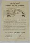 10  Vintage 1950s Lionel Instruction Sheets  Service Station Locations    More 