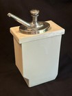 Vtg Chudnow  321 White Porcelain Soda Fountain Syrup Canister B b  Co Pump Parts