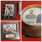 Lot Of  3 Vtg  Small Picture Frame B b  Axco Ashleigh Manor 2 Pewter Home Decor