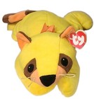 Ct  Ty Pillow Pals - Rusty The Yellow Raccoon  17 Inch  Mwct Stuffed Animal Toy