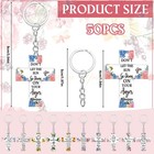 50 Pcs Christian Party Favor Mini Bible Verse Keychain Gifts Religious Script   