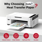 Koala Iron On Heat Transfer Paper 25 Sheets 8 5x11  For White Light Fabric