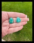 Navajo turquoise  sterling Silver stud  earrings elouise Richards