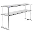 Commercial Stainless Steel Kitchen Prep Table With Double Overshelf- 30  X 72 