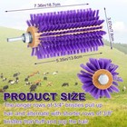 2 Pcs 5 35 Inches Livestock Mini Drill Scratch Brush Purple Brush Grooming Ki   