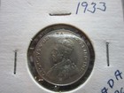 1933 Canada 5 C    Circ   Canadian 5 Cents Nickel Coin   King George V