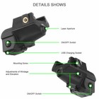 Blue Laser Sigh Pistol Gun For Glock Pointer Usb Rechargeable Beam 17 18c 19 26