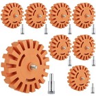 8 Pcs Decal Remover Eraser Wheel Tool Kit  4inch Rubber Power Drill 8 Pack