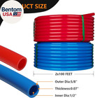 1 2 Inch  Pex-b Pipe  2x100ft Pex B Tubing With 1 2  30pcs Pex Brass Crimp Fitti