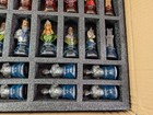 Open Box Large Medieval Times Crusades Red And Blue Busts Chess Men Set - No