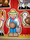 Melissa   Doug Farm Animals Jumbo Knob Wooden Puzzle  Wooden Peg Chunky Baby P10