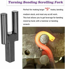 1 Inch Blacksmith Anvil Forge Hardy Tool Set Turning Bending Scrolling Fork 4pcs