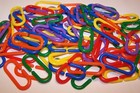 100 Durable Plastic Counting C Chain C-links Sugar Glider Parrot Bird Toy Parts 
