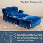 Bean Bag Chair - Large Bean Bag Loungers Chairs For Xxxx-large Stripe Blue