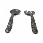 Arthur Court Serving Set Spoon Fork Bunny Rabbit Clam Shell 1990 Vintage 10 75 