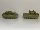 2 Pack - Ho Scale - Bradley M2 Tank - Olive Green 1 87 Scale Mini Model Army
