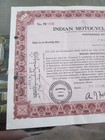 1948 Indian Motocycle Company Preferred Stock Certificate  48 Shares 