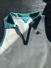 Prince Pickleball Women s Sleeveless Pleated Tennis Dress  White green  Size S
