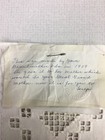 Vintage Made In 1909 Hand Embroidered Hardanger Table Topper Doily 18  Square