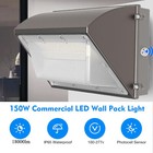 150w Led Wall Pack Lights With Dusk-to-dawn Sensor  Commercial Security Lighting