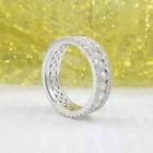 4 Carat Round Cut Solid 14k White Gold Moissanite Full Eternity Wedding Band