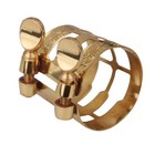 Yibuy Gold Plated Double Screws Alto Saxophone Mouthpiece Ligature Brass Desi   
